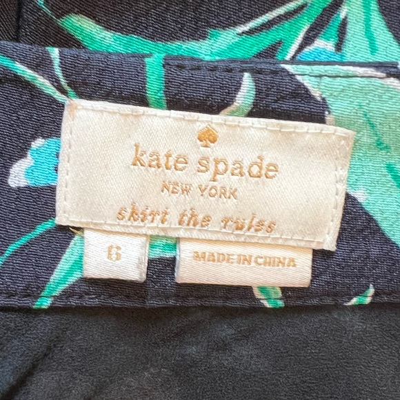 Kate Spade Hummingbird Print A-Line Tiered Ruffle Skirt - Picture 4 of 5